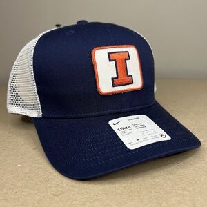 Nike Illinois Fighting Illini Navy Blue Classic99 Trucker Hat Adjustable NEW